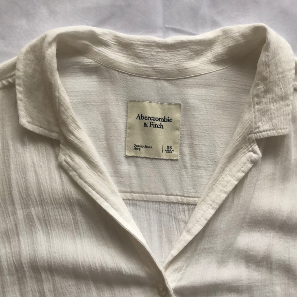 Short sleeve écru shirt - Picture 3 of 4